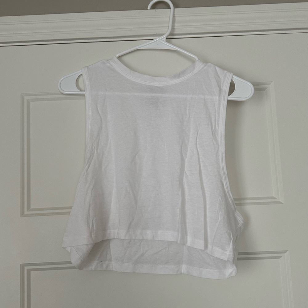 White Forever 21 Cropped Muscle Tank